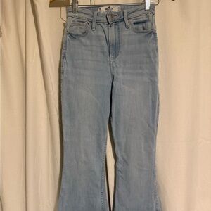 Hollister Blue Flare Wide Leg Jeans